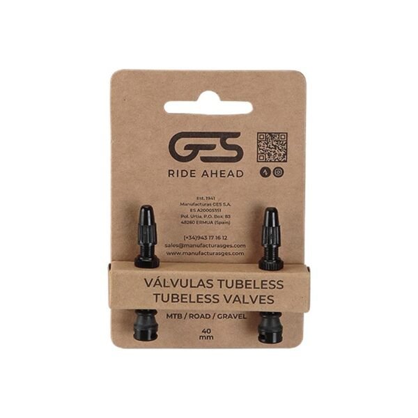 Valves tubeless vélo GES 40 mm